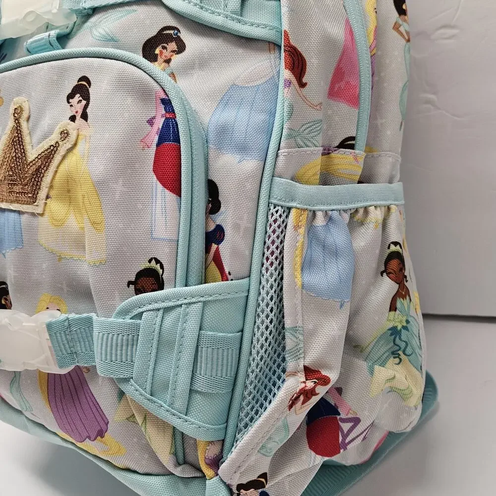 Pottery Barn Kids Small Disney Princess Backpack Aqua Blue NWT No Monogram NEW